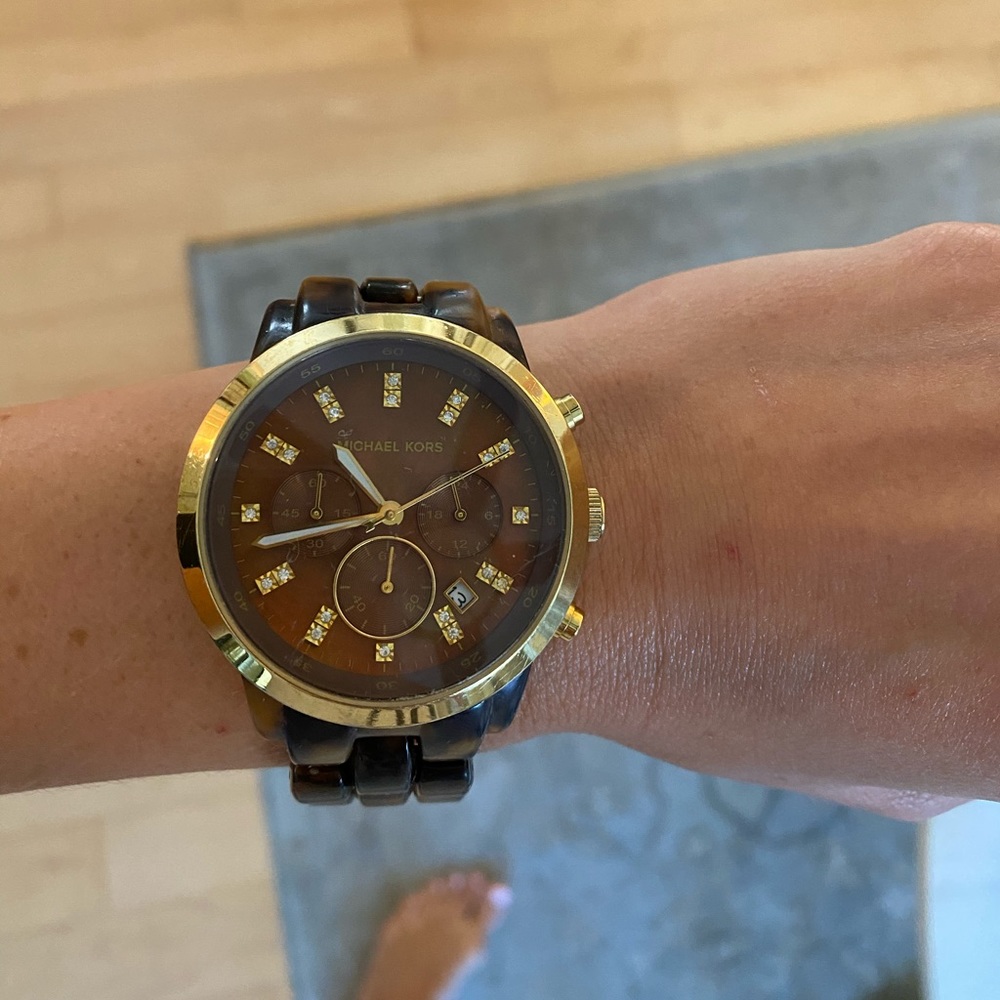 Michael Kors Tortoise Watch- Excellent Condition!
